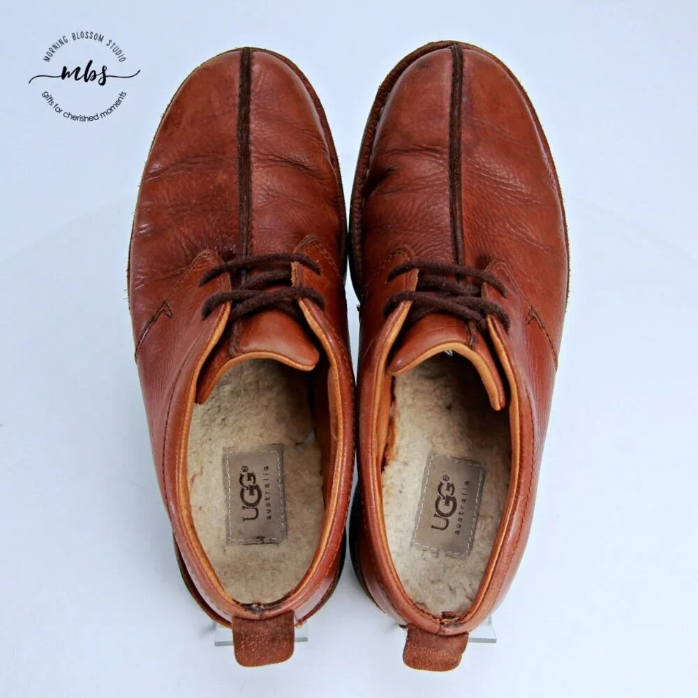 UGG 5527 Split Toe Leather Oxford Dress‎ Shoes Brown Men 8